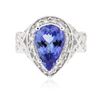 Image 2 : 14KT White Gold 3.10 ctw Tanzanite and Diamond Ring