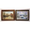 Image 1 : Two Oil On Canvas Paintings