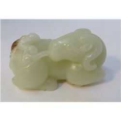 White Jade Ram & Boy