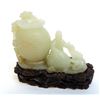 Image 5 : Carved Jade Inkwell And Stand