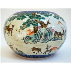 Chinese In The "100 Deer" Theme Brush Washer