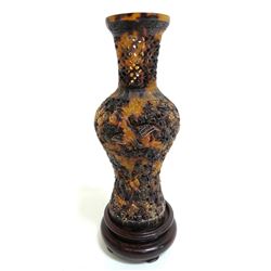 Tortoise Shell Vase On Stand