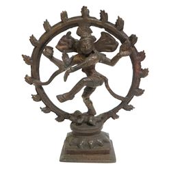 Antique Asian Cast Bronze Of Dancing God