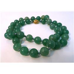 Green Jade Bead Necklace