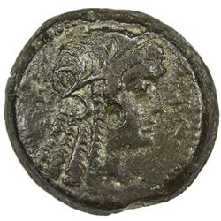 PTOLEMAIS: Ptolemy VI Philometor, First reign, 180-170 BC, AE diobol, Alexandria. VG-F