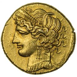 CARTHAGE: Anonymous, ca. 264-241 BC, electrum tridrachm (10.72g). AU