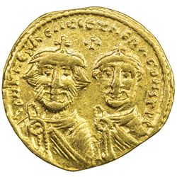BYZANTINE EMPIRE: Heraclius, 610-641, AV solidus (4.26g), Constantinople. VF-EF