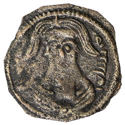 ARAB-SASANIAN: Anonymous, ca.700-720, AE pashiz (0.40g), ST (Istakhr), ND. F