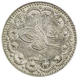 TURKEY: Mehmet V, 1909-1918, AR 5 kurush, Bursa, AH1327 year 1. BU