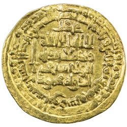 GHAZNAVID: Mahmud, governor, 994-997, AV dinar (4.40g), Nishapur, AH385. VF-EF