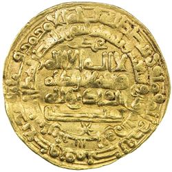 GHAZNAVID: Mahmud, 999-1030, AV yamini dinar (4.94g), Nishapur, AH395. EF