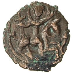 SALDUQIDS: Diya' al-Din Ghazi, fl. 1116-1132, AE fals (4.17g), NM, ND. EF