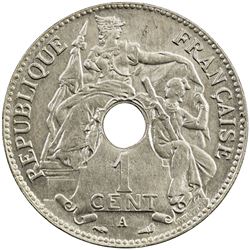 FRENCH INDOCHINA: AE centieme, 1897-A. NGC MS65