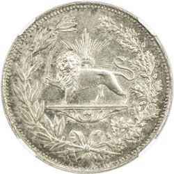 IRAN: Nasir al-Din Shah, 1848-1896, AR 5000 dinars, Tehran, AH1297. NGC MS63