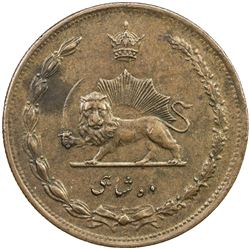 IRAN: Reza Shah, 1925-1941, AE 10 shahi, Tehran, SH1214 (for 1314). AU