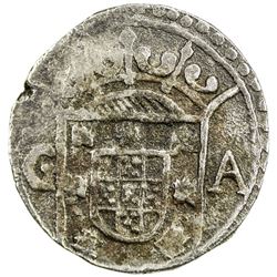 CEYLON (PORTUGUESE): Joao IV, 1640-1656, AR 2 tangas (4.37g), 1649. EF