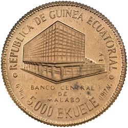 EQUATORIAL GUINEA: 5,000 ekuele, 1978. UNC