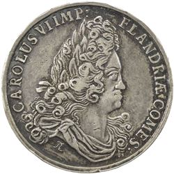 AUSTRIAN NETHERLANDS: Charles VI, 1714-1740, AR jeton, 1720. EF