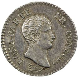 FRANCE: Napoleon I, Premier Consul, AR ¼ franc, Paris, AN 12-A, lovely AU