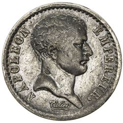FRANCE: Napoleon I, Emperor, 1804-1815, AR 1/2 franc, Paris, 1807-A. VF