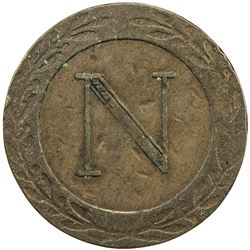 FRANCE: Napoleon I, Emperor, 1804-1815, AE 5 centimes, Strasbourg, 1808-BB. VF