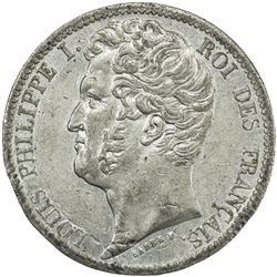 FRANCE: Louis Philippe, 1830-1848, pewter 100 francs pattern (16.16g), 1831-A. AU