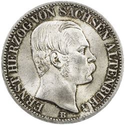 SAXE-ALTENBURG: Ernst I, 1853-1908, AR thaler, 1869-B. NGC MS65