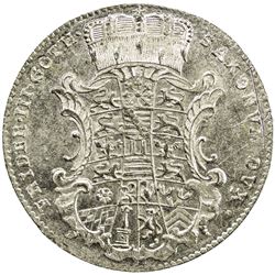 SAXE-GOTHA-ALTENBURG: Friedrich III, 1732-1772, BI 1/24 thaler (1.81g), 1755. BU