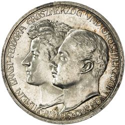 SAXE-WEIMAR-EISENACH: Wilhelm Ernst, 1901-1918, AR 3 mark, 1910-A. BU