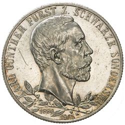 SCHWARZBURG-SONDERSHAUSEN: Karl Gunther, 1880-1909, AR 2 mark, 1905. PF