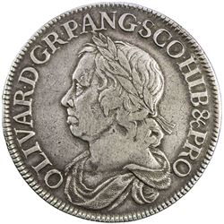 GREAT BRITAIN: Commonwealth and Protectorate, 1649-1660, AR crown, 1658/7. VF