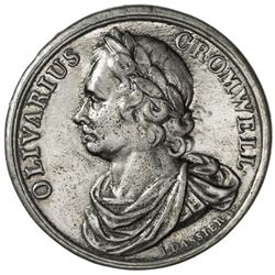 GREAT BRITAIN: Commonwealth and Protectorate, 1649-1660, AE medal, 1658. F-VF