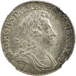 GREAT BRITAIN: George I, 1714-1727, AR shilling, 1723. NGC MS64