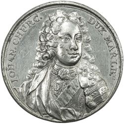 GREAT BRITAIN: George I, 1714-1727, white metal medal, 1722. EF