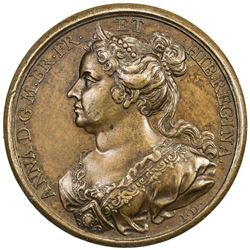 GREAT BRITAIN: George II, 1727-1760, AE medal (34.20g), ND (1731). AU