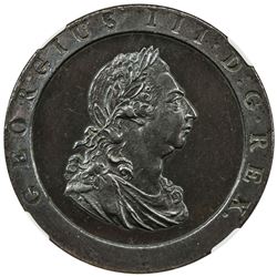 GREAT BRITAIN: George III, 1760-1820, AE penny, 1797. NGC PF61
