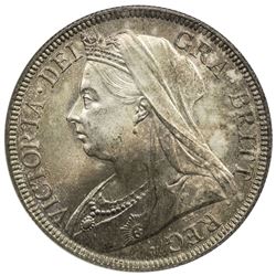 GREAT BRITAIN: Victoria, 1837-1901, AR half crown, 1897. NGC MS66