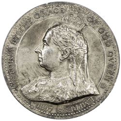 GREAT BRITAIN: Victoria, 1837-1901, AR medal (85.70g), 1897. UNC