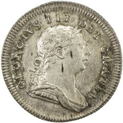 IRELAND: George III, 1760-1820, AR 10 pence token (4.12g), 1805. AU