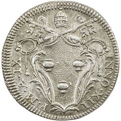 PAPAL STATES: Innocent XII, 1691-1700, AR giulio (3.01g), 1699. EF