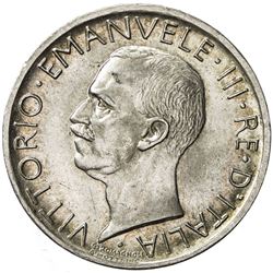 ITALY: Vittorio Emanuele III, 1900-1946, AR 5 lire, 1926-R. UNC