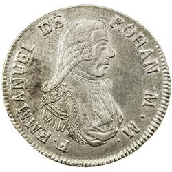 MALTA: Emmanuel de Rohan, 1775-1797, AR 2 scudi (23.96g), 1796. EF-AU