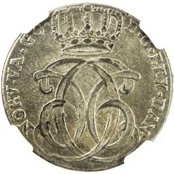 NORWAY: Christian VI, 1730-1746, AR 24 skilling, 1739. NGC AU58