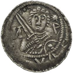 POLAND: Wladislaw II, 1138-1146, AR denar. EF-AU