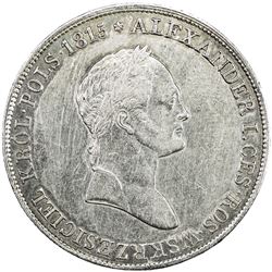 POLAND: Nicholas I, 1825-1855, AR 5 zlotych, 1787. VF-EF