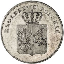 POLAND: AR 5 zlote, Warsaw, 1831. EF