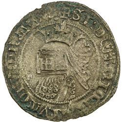 PORTUGAL: Fernando I, 1367-1383, AR barbuda, Lisboa. F-VF