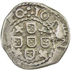 PORTUGAL: Joao IV, 1640-1656, AR 1/2 tostao (2.9g), 1641. VF