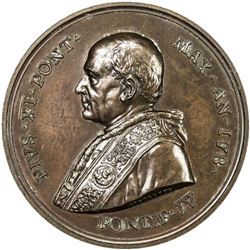 VATICAN: Pius XI, 1922-1939, AE medal, year IV (1925). AU
