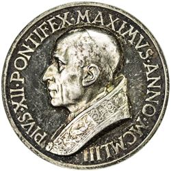 VATICAN: Pius XII, 1939-1958, AR medal, 1953. UNC